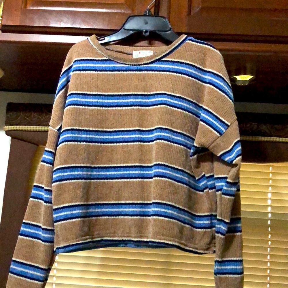 Striped knitted sweater